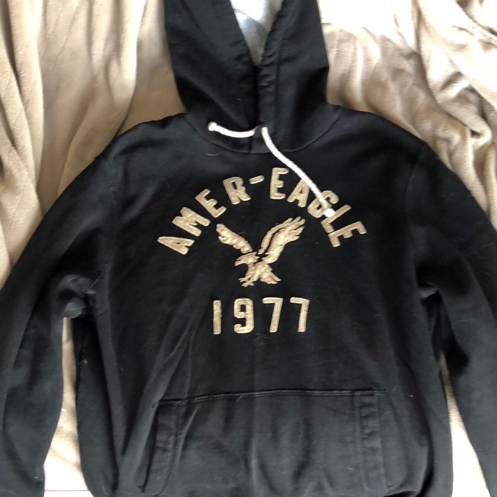 Black American Eagle Hoodie